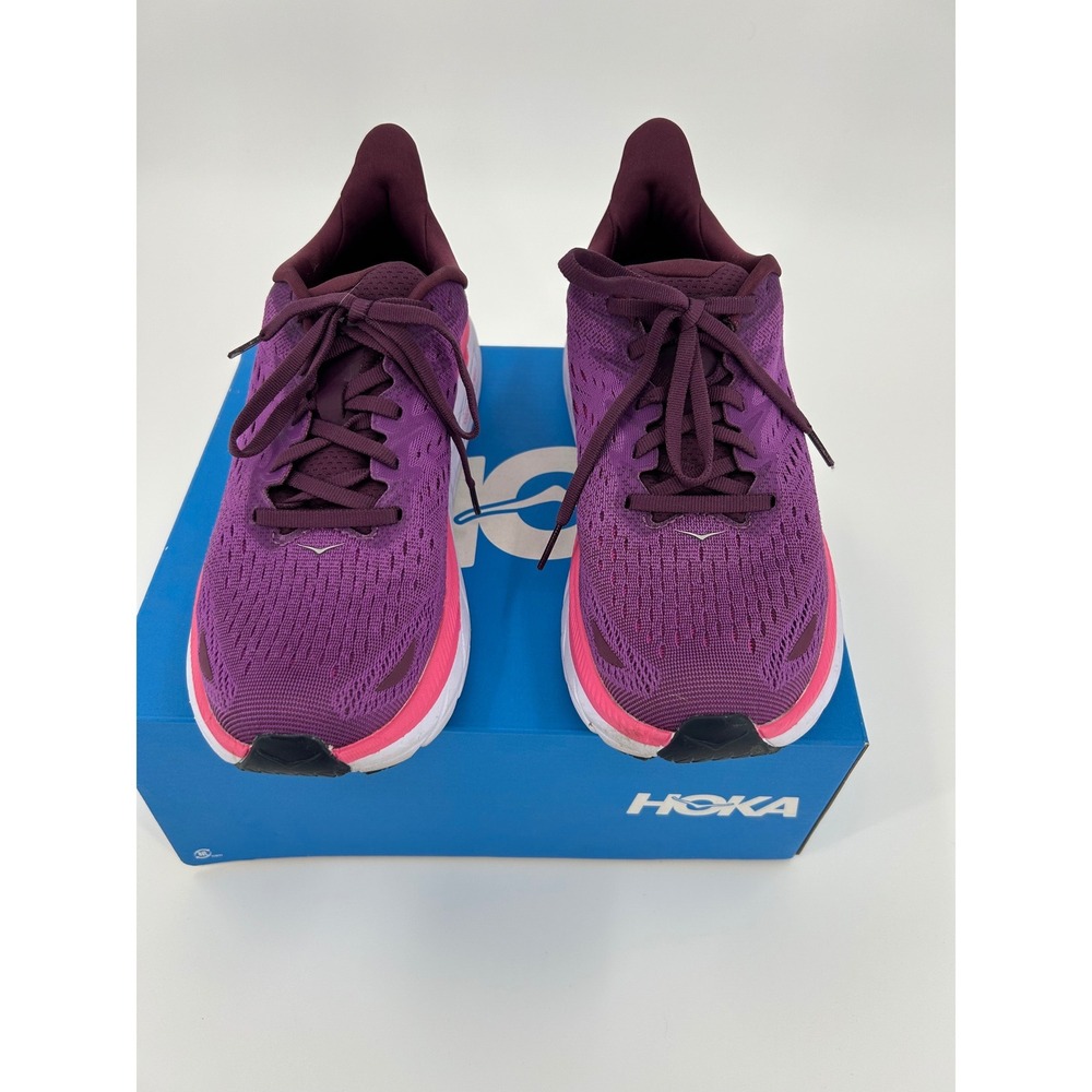 Hoka Clifton 8 Grape Wine Berry Purple Pink Running Shoes 1119394 GWBY Womens 9B - Picture 5 of 15